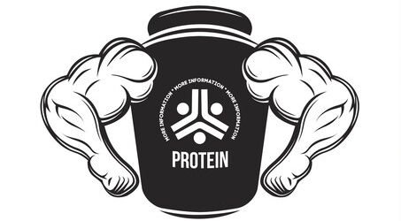 Premium Protein Supplement Logo - High-Quality Nutrition & Fitness Brand